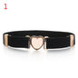 2022 Children Stretch Belts Girls Multicolor Adjustable Elastic Waist Belts with Heart Shape Buckle Waistband Accessories