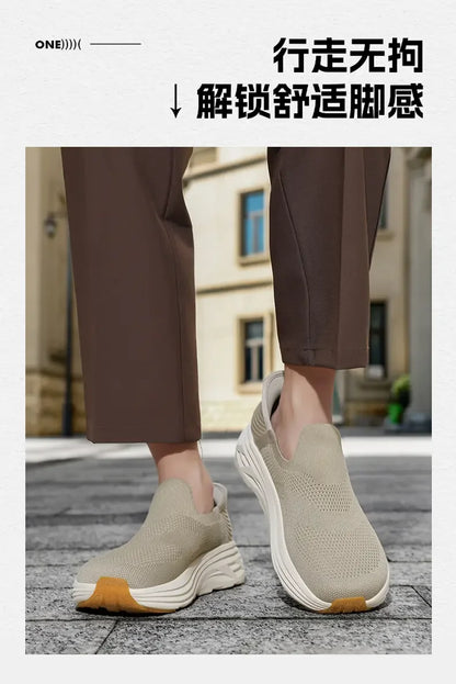 2026 New Slip On Walking Shoes Men Breathable Soft Sole Comfortable Casual Sneakers