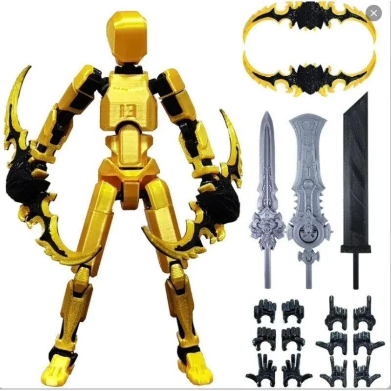 13 Articulated Joints Movable 3D Printed Third Generation DIY Assemble Collectible Desk Ornament Lucky Action Figure Home Decor