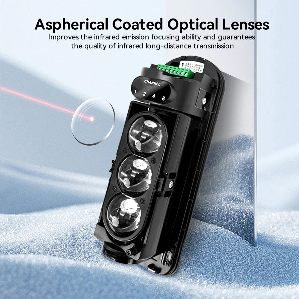Meian Focus Wired Dual/Triple Infrared Beam Sensor, IP65 Waterproof Infrared Barrier Detector,  Infrared Barrier for Villa Farm