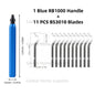Deburring Tool Set RB1000 with Swivel Blades 1 or 11 PCS BS1010 BS1018 BK3010 BS3010 Metal Handle Deburr Tool Edge Burr Remove