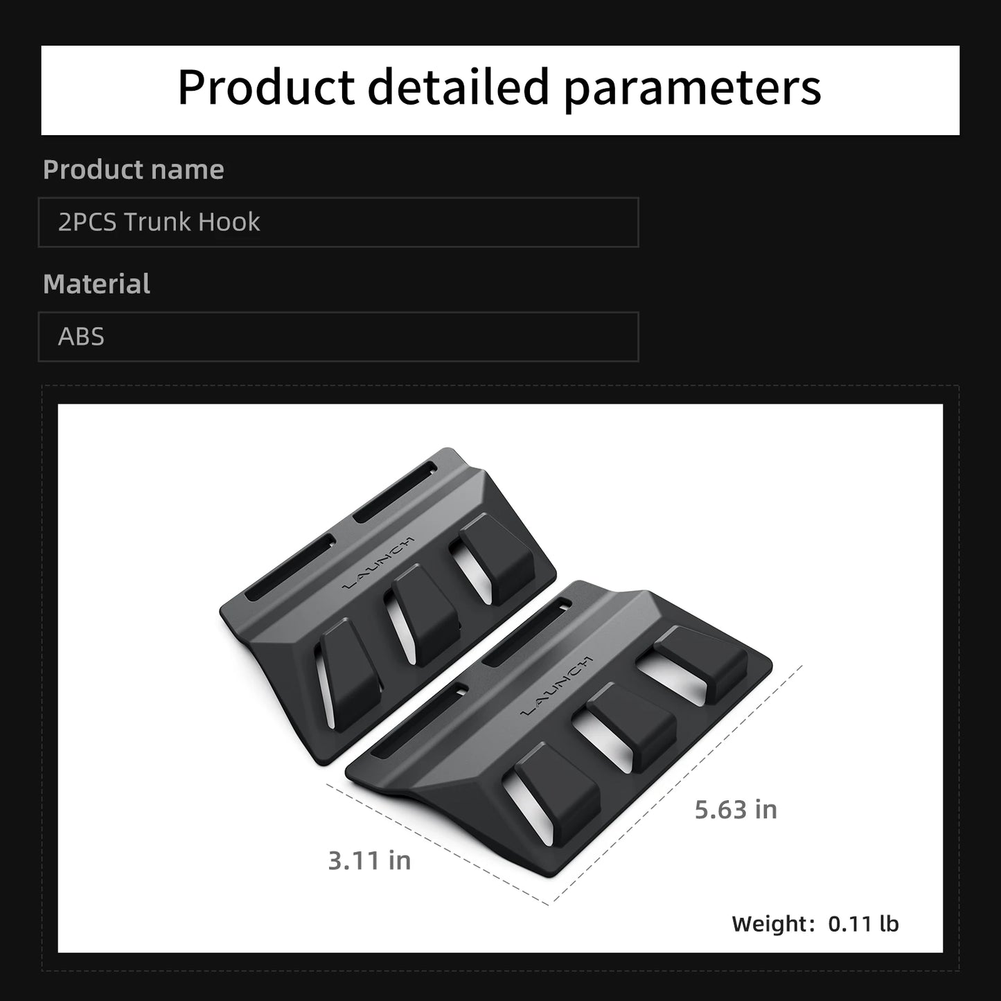 LUCKEASY for Tesla Model Y Juniper Launch/YL 2025 2026 Rear Trunk Hook Hidden Organizer Umbrella Bag Hanger Storage