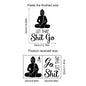 1pc Meditation Room Wall Decals Quote Buddha Religious Yoga Wall Art Vinyl Hippie Bathroom Sticker Decor 19.68×13.78In