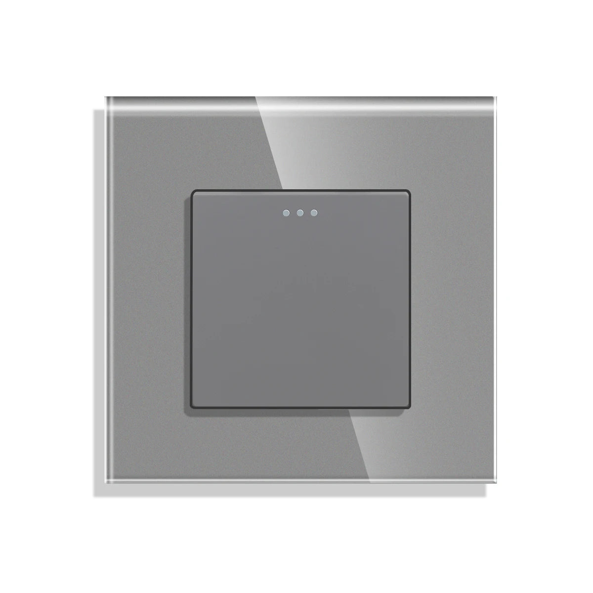 Bingoelec Grey Smart Light Switch and WiFi Wall Socket with Crystal Glass Panel Switches with Sockets Home Improvement