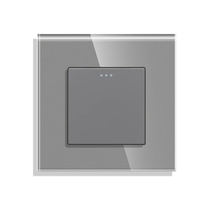 Bingoelec Grey Smart Light Switch and WiFi Wall Socket with Crystal Glass Panel Switches with Sockets Home Improvement