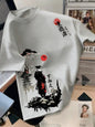 European and American men's summer wandering swordsman print comfortable and breathable round neck T-shirt outdoor street top