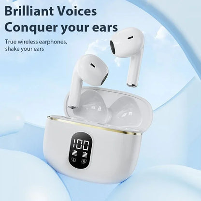 X87 In-Ear Headphones with LED Digital Display HiFi Stereo Earphones Long-lasting Headsets Phones Laptops Widely Compatible