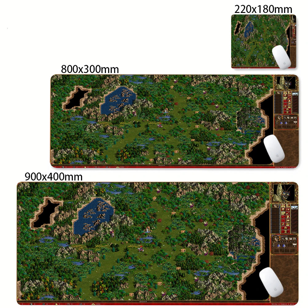 Gaming Laptops Keyboard Mat Desk Protector Gamer Mats Anime Heroes of Might and Magic 3 Map Deskmat Laptop Accessories Mouse Pad