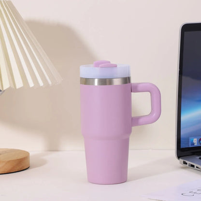 14oz Car Mug with Handle Double-layer Vacuum Coffee Cup Portable Sport Water Bottle 304 Stainless Steel Travel Thermal Cup
