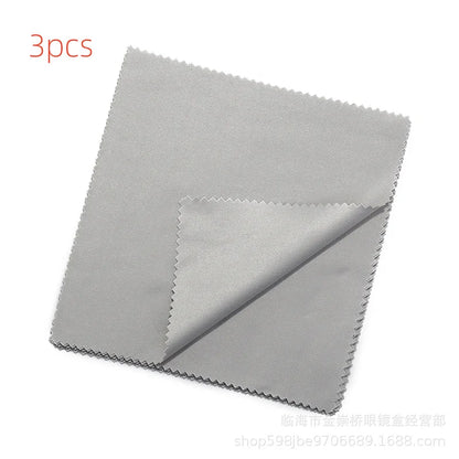 Black/Gray Microfiber Cleaning Cloth 15x15cm for Sunglasses Eyeglasses Lens Accessories Soft Dust-Free Glasses Care