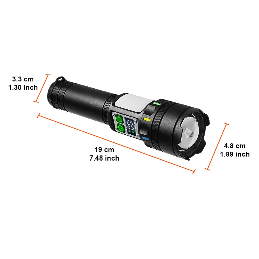 NEW 89000000LM Ultra Bright LED Flashlight Most Powerful Torch Light Rechargeable Portable Lamp With Magnet  For Camping Lantern