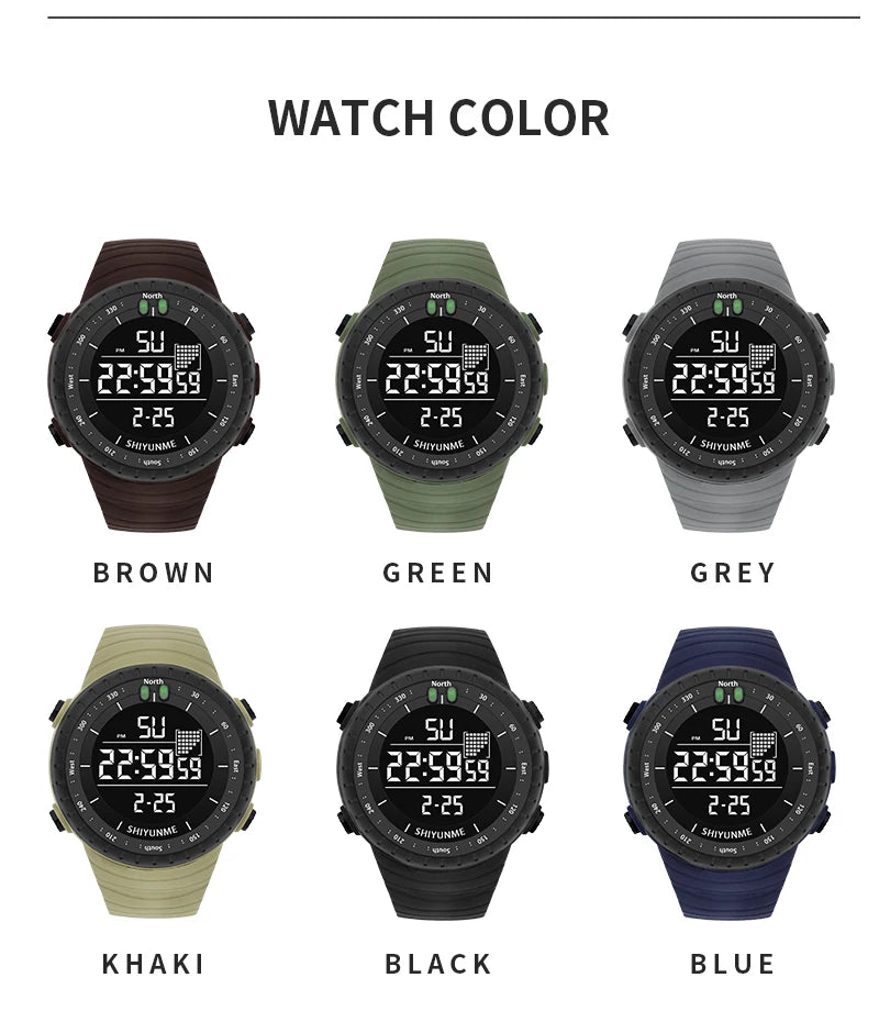 Top Men's Sports Watch 50M Waterproof Military Display Clock Man Watches LED Digital Luxury Fashion  Electronic Wristwatch  2111