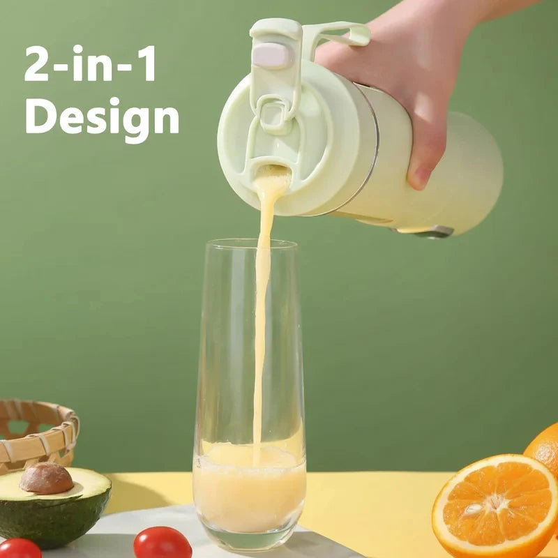 New Upgrade 530ml Wireless Portable Juicer Cup 7.4V 12 Stainless Steel Blades 4 Speed Gears USB Rechargeable Ice Crusher Mini El