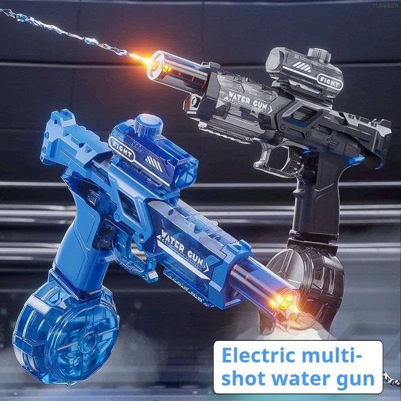 Lighting Electric Water Gun Continuous Water Spraying High-pressure Powerful Water Gun Children's Outdoor Game Toy Festival Gift