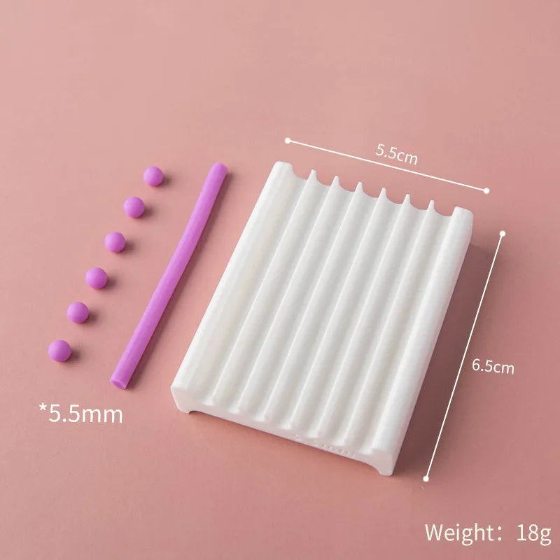 2-in-1 Rubbing Strip Soft Ball Mold Pottery Hand Rolling Shaping Maker for Clay Bead DIY Jewelry Earring Handmade Craft Supplies