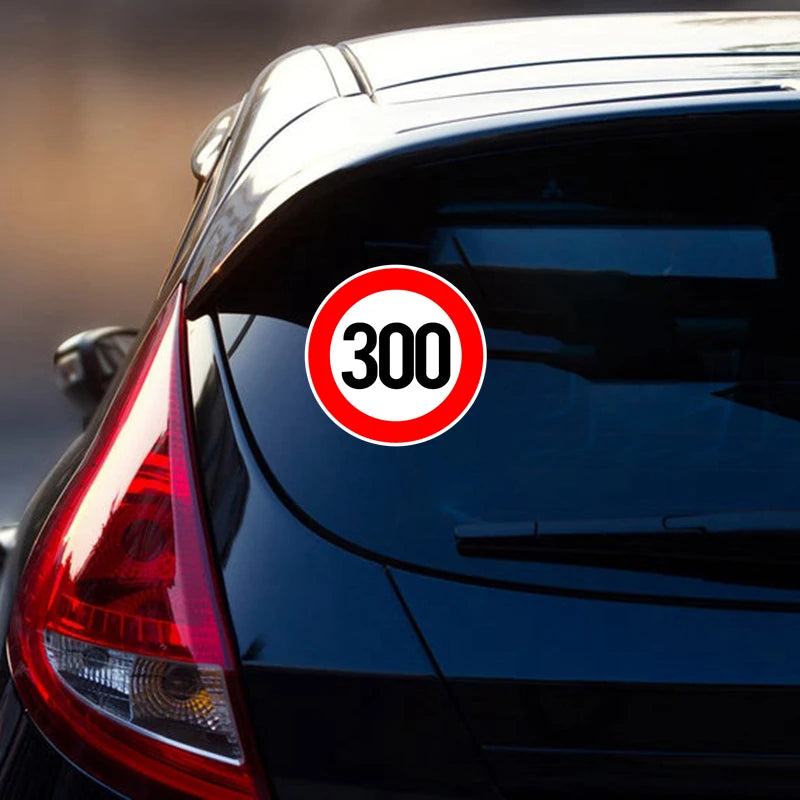 A0202# Speed Limit (110/120/150/160/200/300 km), Ø 16 cm Self-adhesive Decal Car Sticker Waterproof Auto Decors
