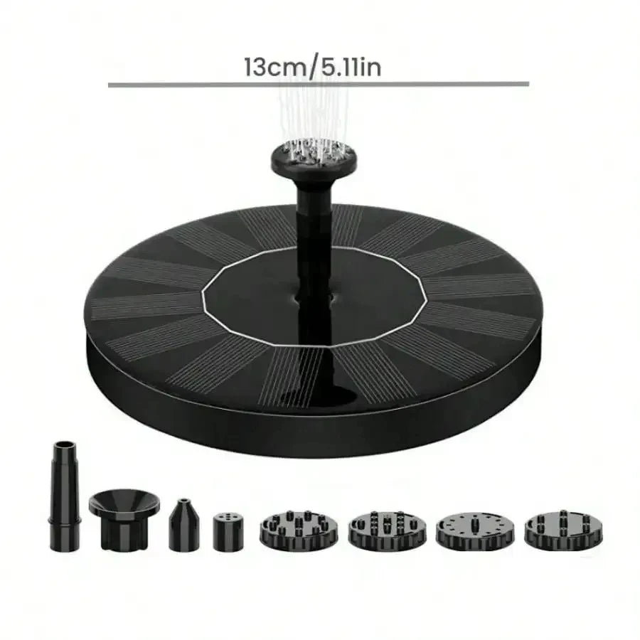 Mini Solar Water Fountain - Solar-Powered Pool/Pond Waterfall, Outdoor Garden Decoration & Bird Bath Supplies