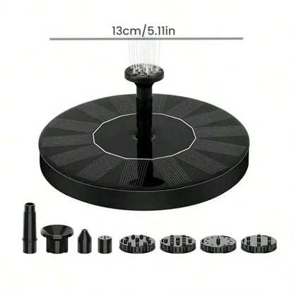 Mini Solar Water Fountain - Solar-Powered Pool/Pond Waterfall, Outdoor Garden Decoration & Bird Bath Supplies