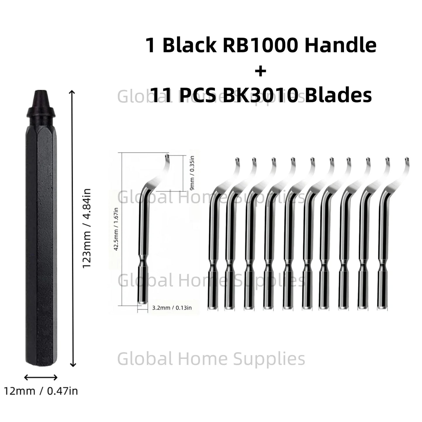 Deburring Tool Set RB1000 with Swivel Blades 1 or 11 PCS BS1010 BS1018 BK3010 BS3010 Metal Handle Deburr Tool Edge Burr Remove