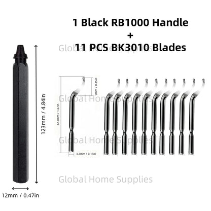 Deburring Tool Set RB1000 with Swivel Blades 1 or 11 PCS BS1010 BS1018 BK3010 BS3010 Metal Handle Deburr Tool Edge Burr Remove