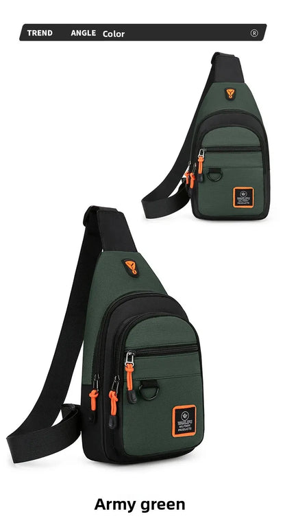 Fashion Men's Chest Bag Handbag Lightweight Oxford Fabric Crossbody Shoulder Bag Stylish Casual Men's Waist Packs Male Chest Bag