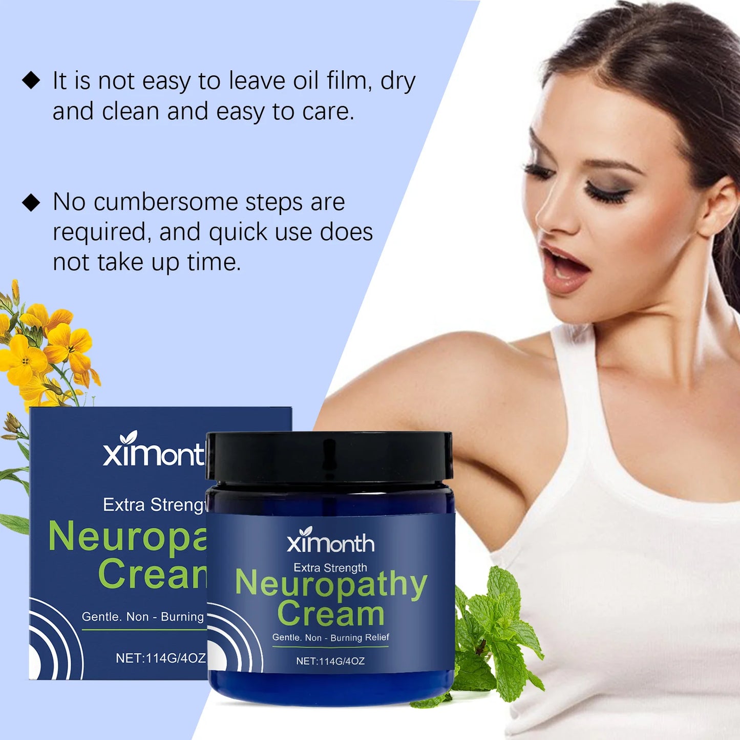 Diabetic Neuropathy Cream Reduce Shoulder Back Wrist Nerve Numb Restore Joint Flexibility Strengthen Bones Muscle Pain Ointment