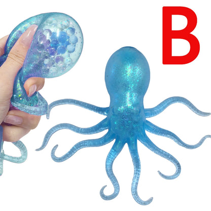 Push Bubble Squish Jellyfish Fidget Toy Super Solid Squish Stress Relief Squeeze Ball for Kids Adults Anxiety Sensory Toy Gift