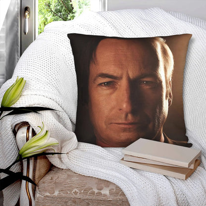 Saul Goodman Actor Square Pillow Case Breaking Bad Cushion Covers Customized Zippered Decorative Pillowcase for Sofa 40*40cm