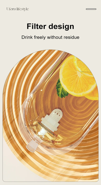 UFORU Leakproof Refrigerator Water Jug Large Capacity Food Grade Beverage Dispenser with Tap for Kitchen Fridge