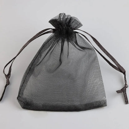 50/100pcs Colorful Organza Gift Bag 5x7 7x9 9x12 10x15 13x18cm Party Wedding Favors Candy Jewelry Packaging Drawstring pouches