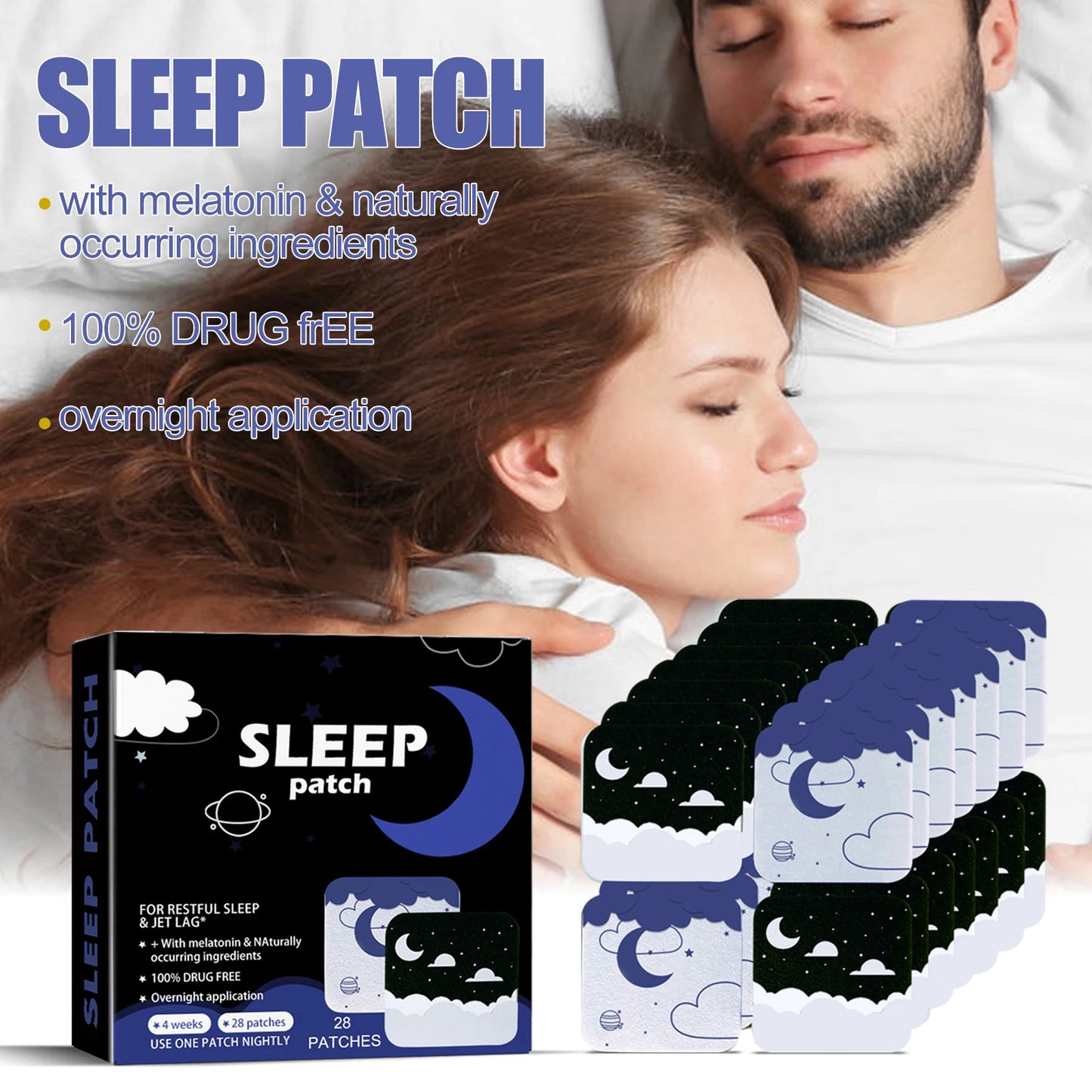 Sleep Aid Patch Improve Sleeping Quality Sleeping Aid Apnea Device Patches Relieve Irritability Insomnia Anxiety