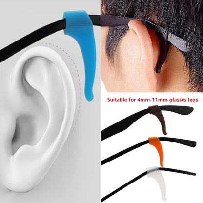 10 pairs Top Quality Silicone Anti-slip Holder For Glasses Accessories Kids/Adults Ear Hook Sports Eyeglass Temple Tip stoppers