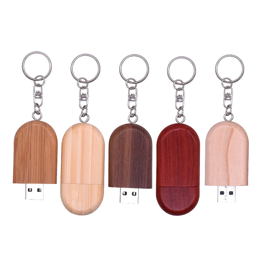 Creative Bamboo and Maple Wood Customize Logo Walnut Pendrive with Key Chain Usb Flash Drive 4GB 8GB 16G 32GB Usb Stick 2.0 Gift