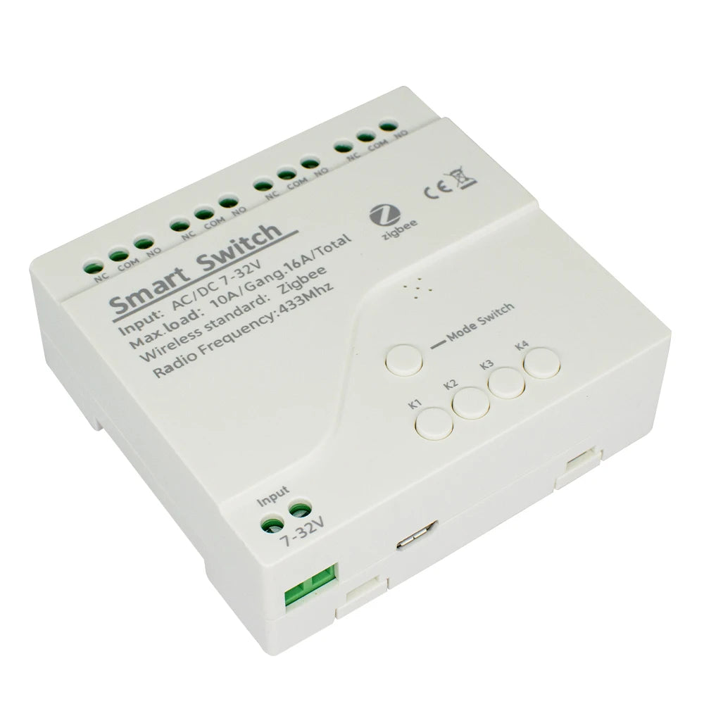 Zigbee Relay Breaker 7-32V 85-250V Switch Module Control Works With Tuya Smart Life App Alexa Google Smartthings Ewelink Hub