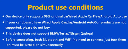XUDA 2in1 Wireless CarPlay AI Mini Box Android Auto Box Plug&Play Automatic Connection Compatible with 99% of Cars For Car Radio