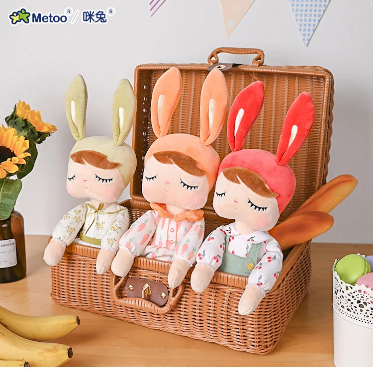 Original Metoo 35cm Angela Pastoral Style Bunny Plushie Doll Child Hug Soft Stuffed Toys For Baby and Kids Birthday Gifts