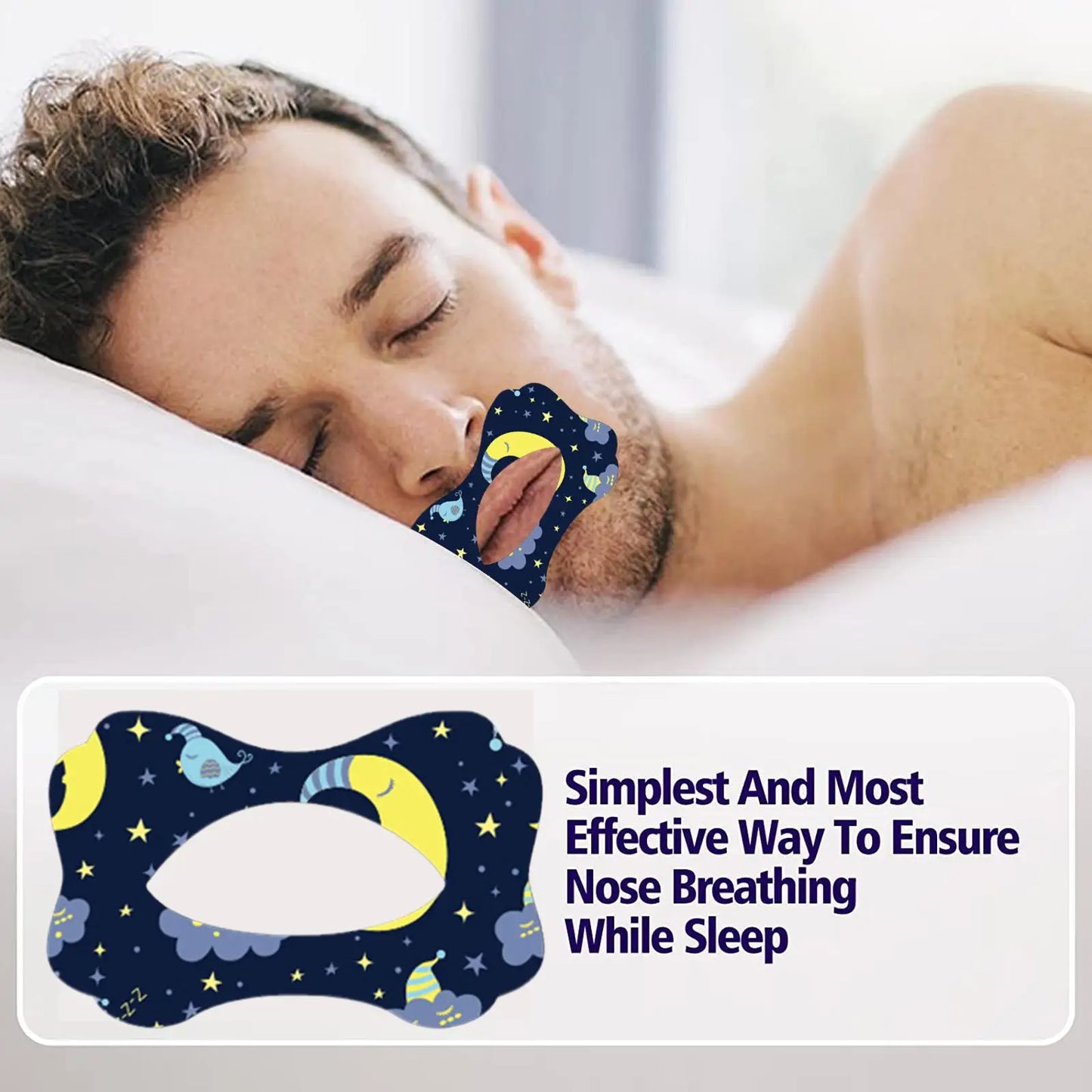 30Pcs/Box Anti-Snoring Mouth Stickers for Children Adult Night Sleep Lip Anti-Nose Free Breathing Patches Mouth Closed Orthotic