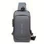 Men's anti-theft chest bag, fashionable motorcycle and casual sports sloping backpack, durable Oxford fabric