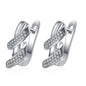 925 Sterling Silver Earrings Jewelry High Quality Retro Simple Pattern Purple White Zircon Earrings Hot Sale