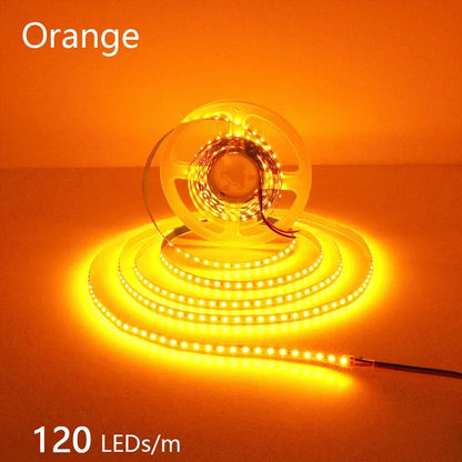 12V 24V LED Strip 2835 120LEDs/m Home Lamp Strip Pink Red Ice Blue Green Golden Yellow Orange Flexible Waterproof Soft Lamp Bar