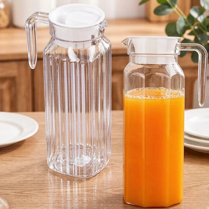1.1L Transparent Plastic Water Juice Jug Pitcher, for Storing Fresh Drinks in Kitchen Fridge, Drink Storage Pot