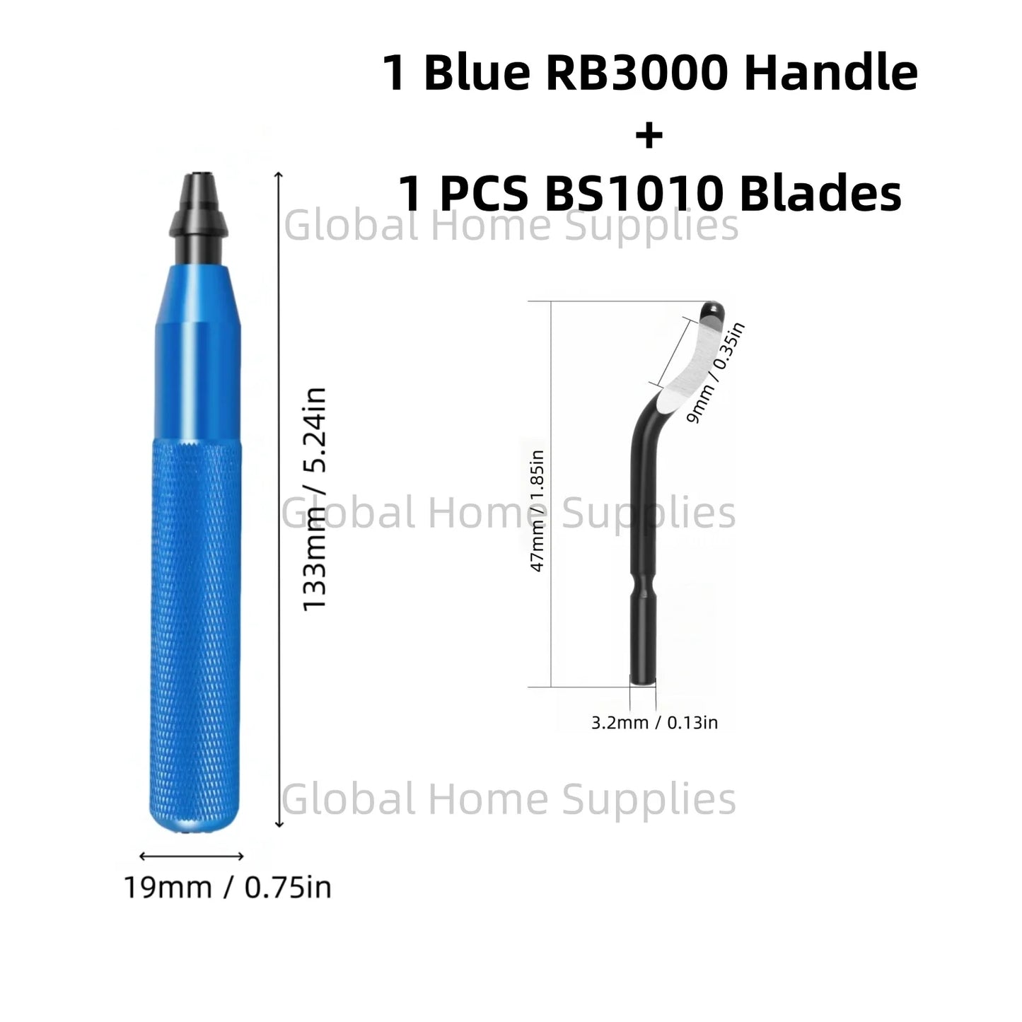 Deburring Tool RB3000 with 1 or 11 High Speed Steel Swivel Blades BS1010 BS1018 BK3010 BS3010 360 Degree Rotary Head Burr Remove