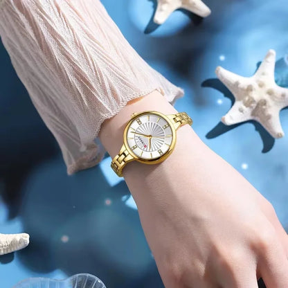 CURREN 9097 Elegant Women's Quartz Watch Luxury Stainless Steel Strap Women's Watch часы женские наручные