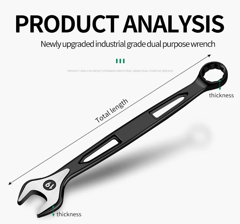 8mm-32mm Ratchet Wrench Dual-purpose Metric Setdouble Offset Ring Spanner Universal Spanner For Car Repair Hand Tool