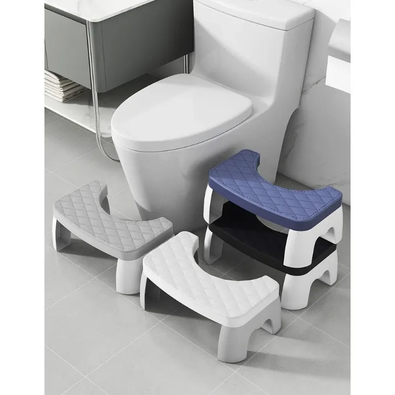 1 Pcs Anti-Slip Toilet Stool Thickened Bathroom Footstool Ergonomic Potty Step Helper Under Desk Footrest for Adults Kids
