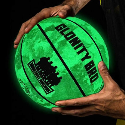 Glowing Basketball Adult Youth Men Official Size 5/6/7 Non-slip Outdoor&Indoor Night Use Durable Luminous Basketball Ball Green