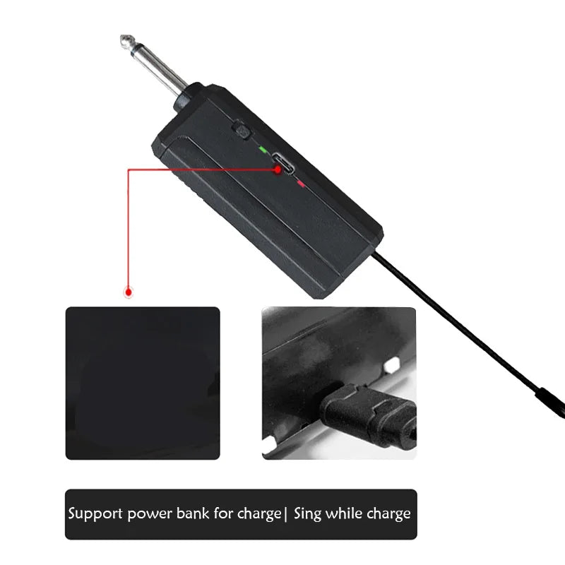 Wireless Lavalier Microphon Headset Mic with Transmitter Receiver LED Display Bodypack Transmitter for Teaching Live Performance