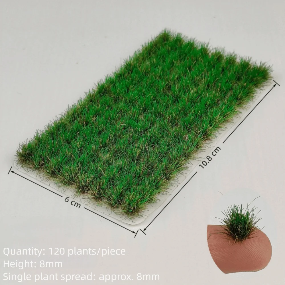 120PCS Multicolor Grass Tufts 8mm Height Self-Adhesive Miniature Flower Grass Model DIY Accessories Sand Table Layout