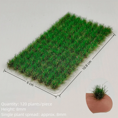 120PCS Multicolor Grass Tufts 8mm Height Self-Adhesive Miniature Flower Grass Model DIY Accessories Sand Table Layout