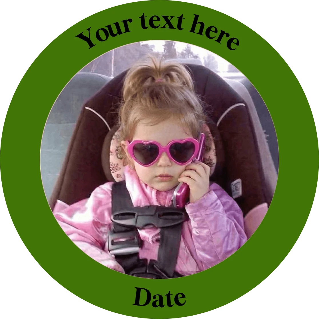 Custom Photo Stickers Personalized Waterproof Round Text Labels Custom Image Birthday Party Gift Wrapping Decor DIY Souvenir Kit